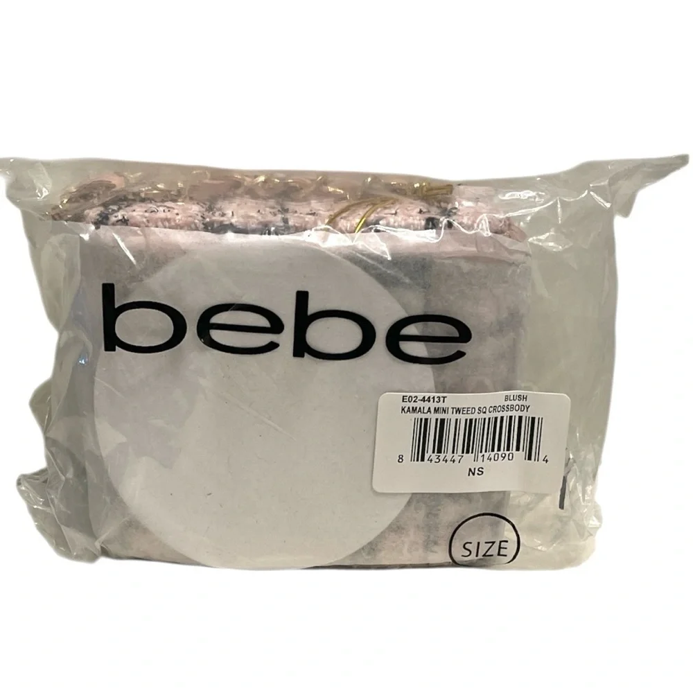 BEBE KAMALA MINI TWEED SQUARE CROSSBODY - Picture 2 of 4